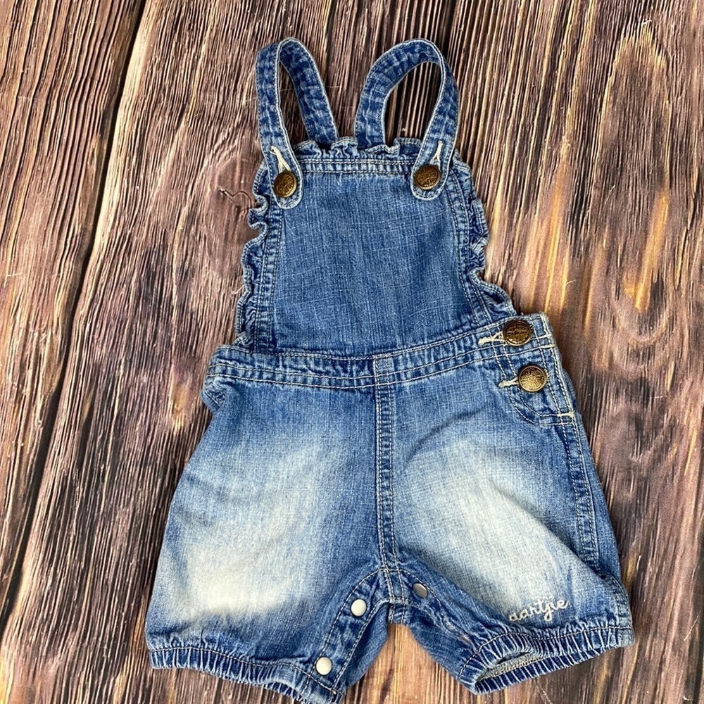 Denim Shortall Overalls for Kids - Blue